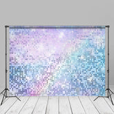 Aperturee - Purple And Blue Glitter Sequin Birthday Picture Backdrop
